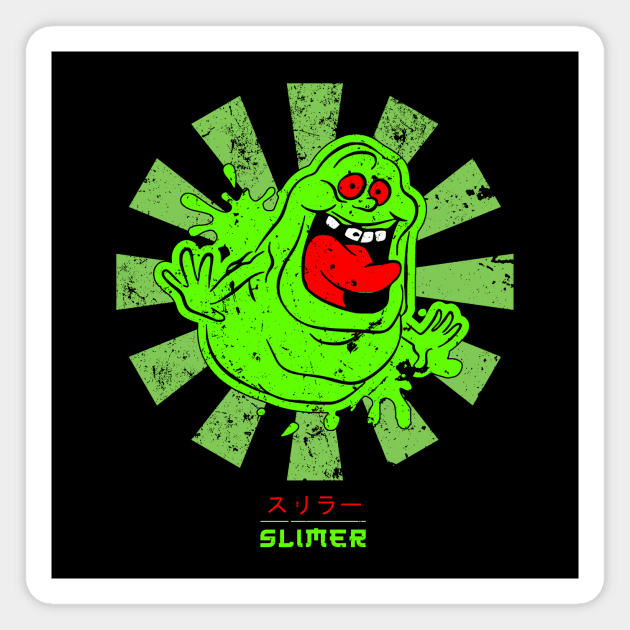 Slimer Retro Japanese Ghostbusters Magnet by Nova5